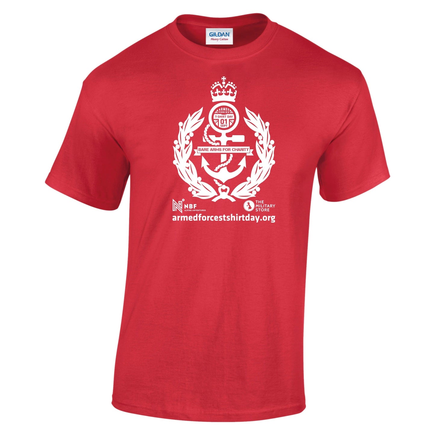 Armed Forces T-Shirt Day 2025 - 'Seawolf White' Logo Cotton T-Shirt