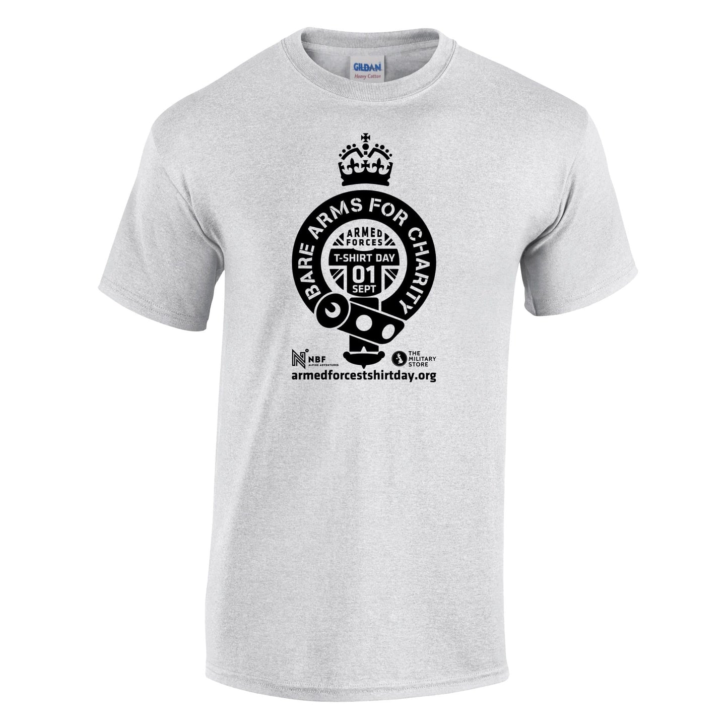 Armed Forces T-Shirt Day 2025 - 'Warrior Black' Logo Cotton T-Shirt