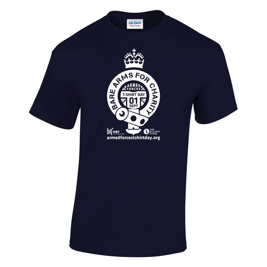 Armed Forces T-Shirt Day 2025 - 'Warrior White' Logo Cotton T-Shirt