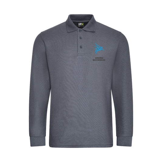 Airborne Brotherhood Long Sleeve Polo Shirt