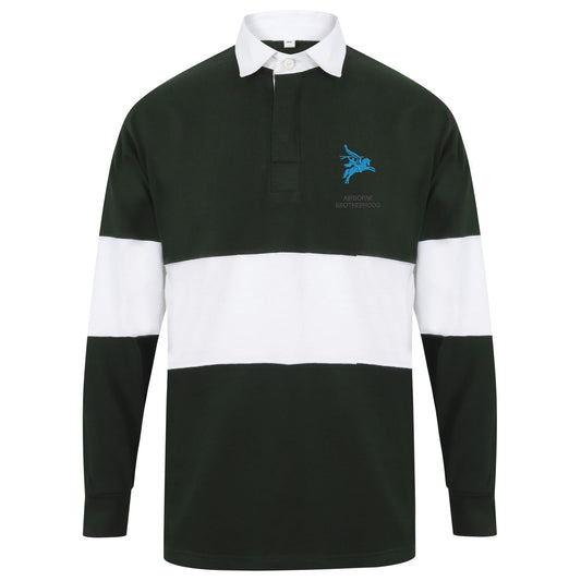 Airborne Brotherhood Long Sleeve Panelled Rugby Shirt