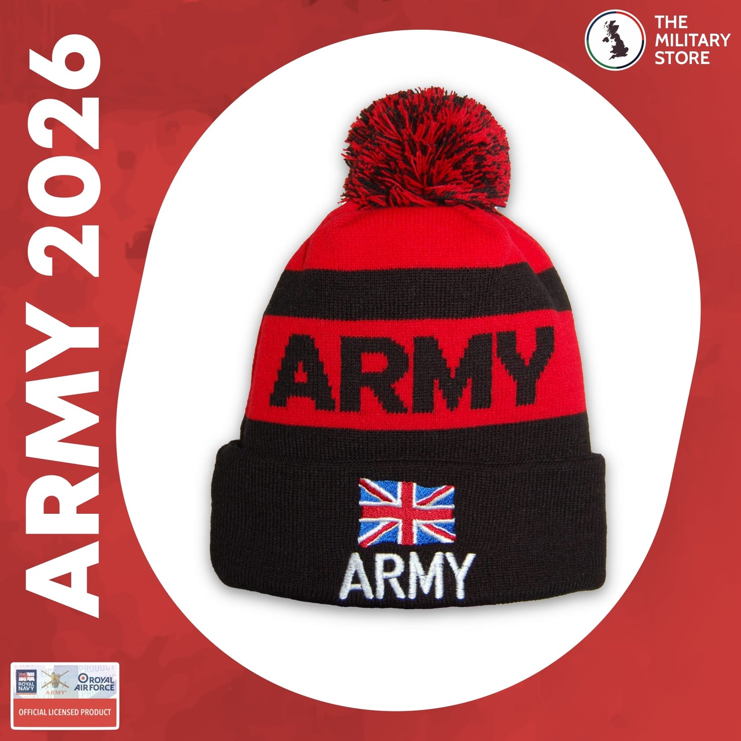 Army (New Logo) Bobble Beanie Hat - Army v Navy 2026