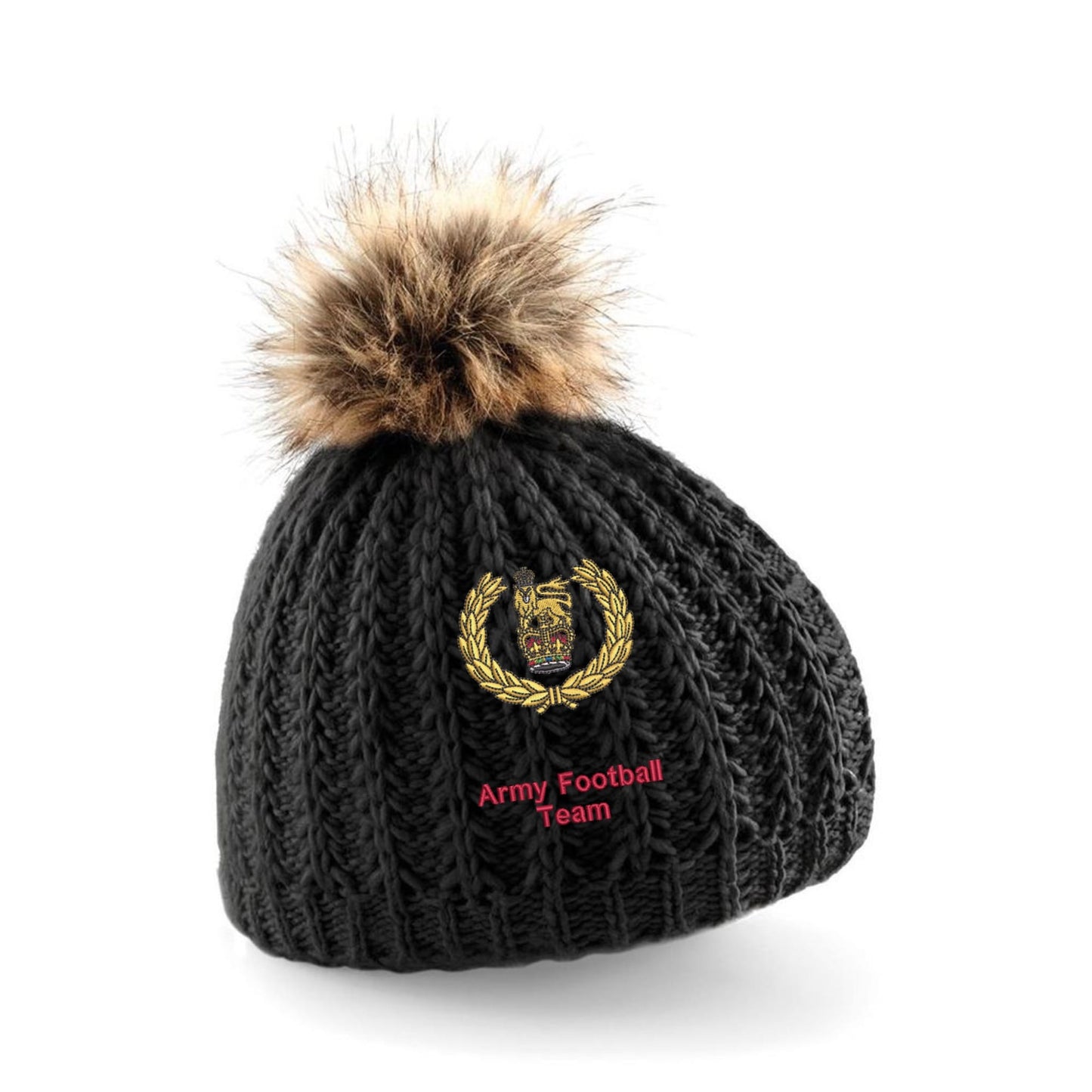 Army Football Team Pom Pom Beanie Hat