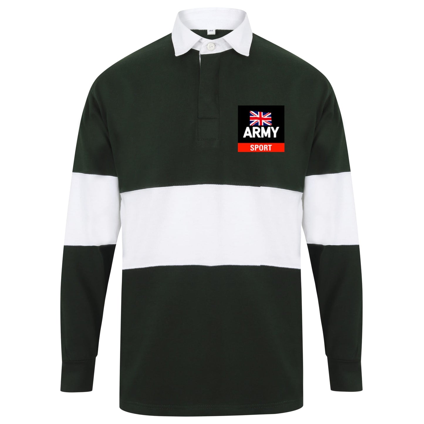 Army Sports Long Sleeve Panelled Rugby Shirt
