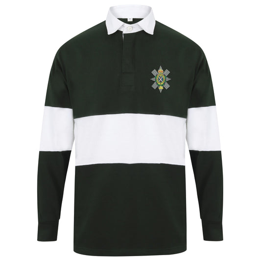 Black Watch Long Sleeve Panelled Rugby Shirt