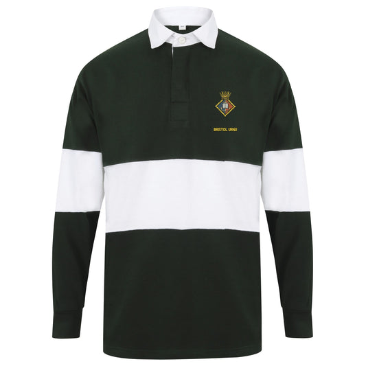 Bristol University Royal Naval Unit Long Sleeve Panelled Rugby Shirt