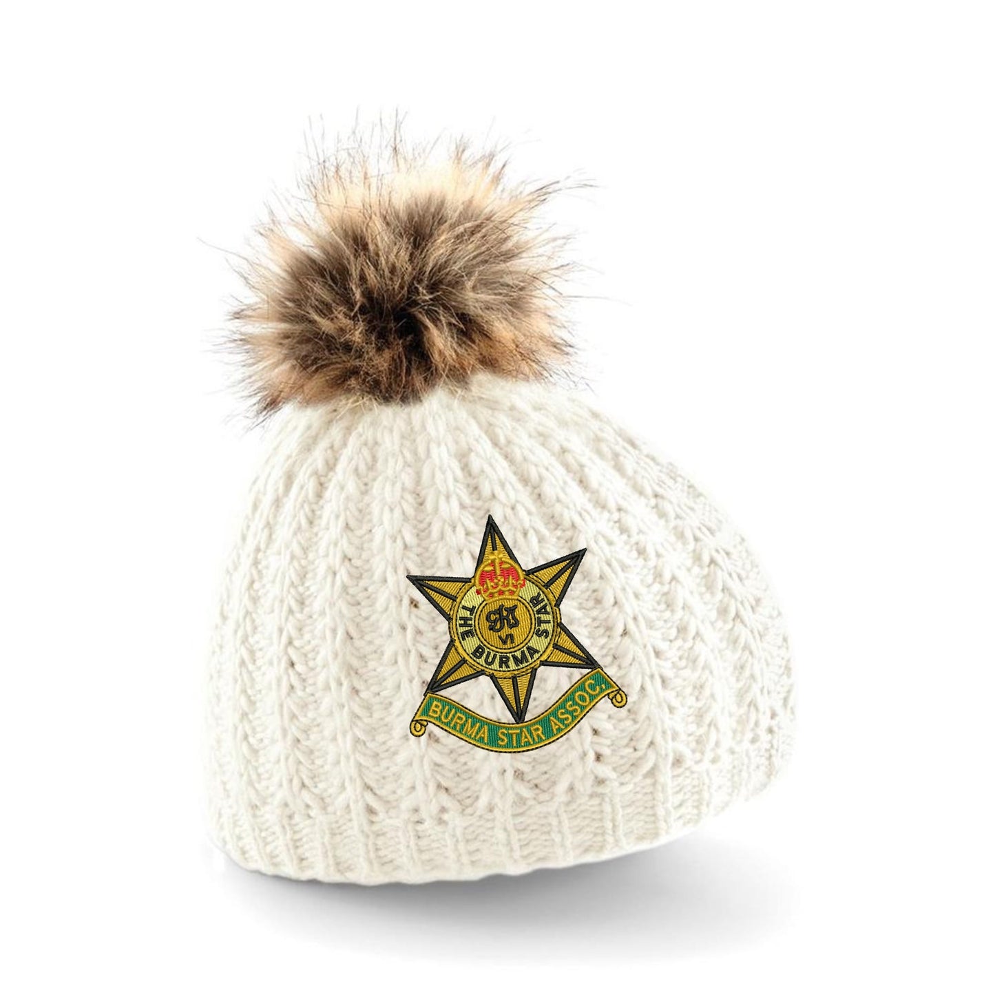 Burma Star Association Pom Pom Beanie Hat