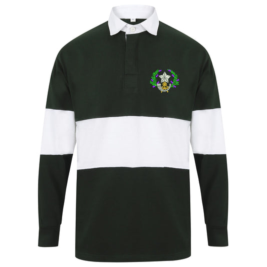 Cameronians Scottish Rifles Long Sleeve Panelled Rugby Shirt