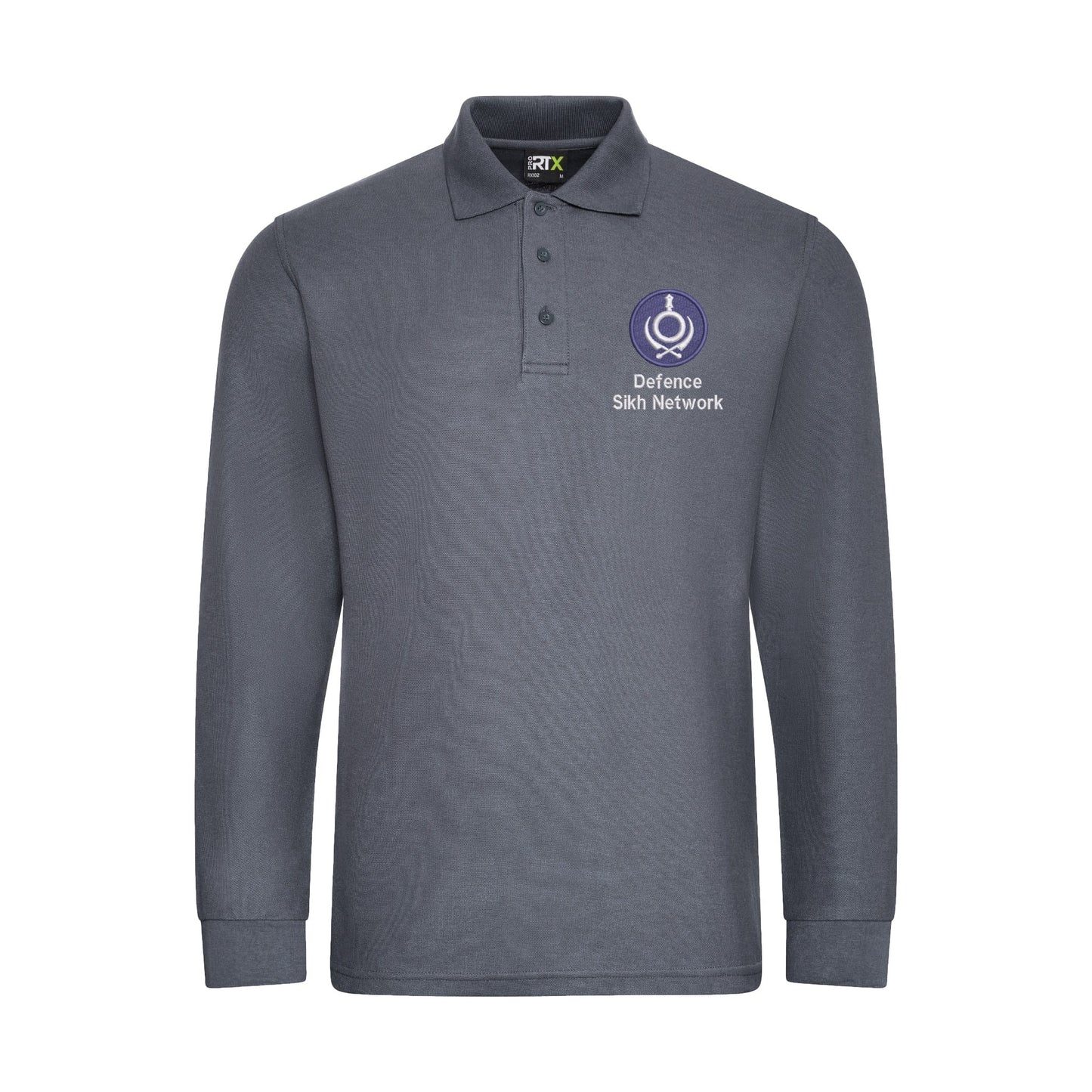 Defence Sikh Network Long Sleeve Polo Shirt
