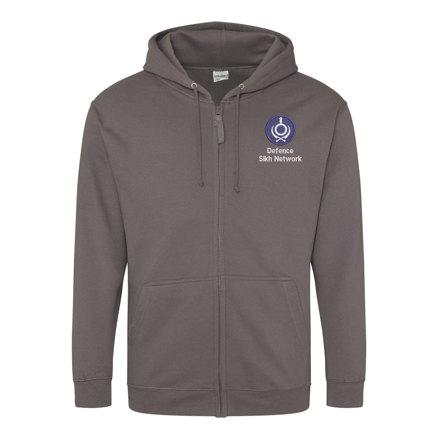 Defence Sikh Network Zipped Hoodie