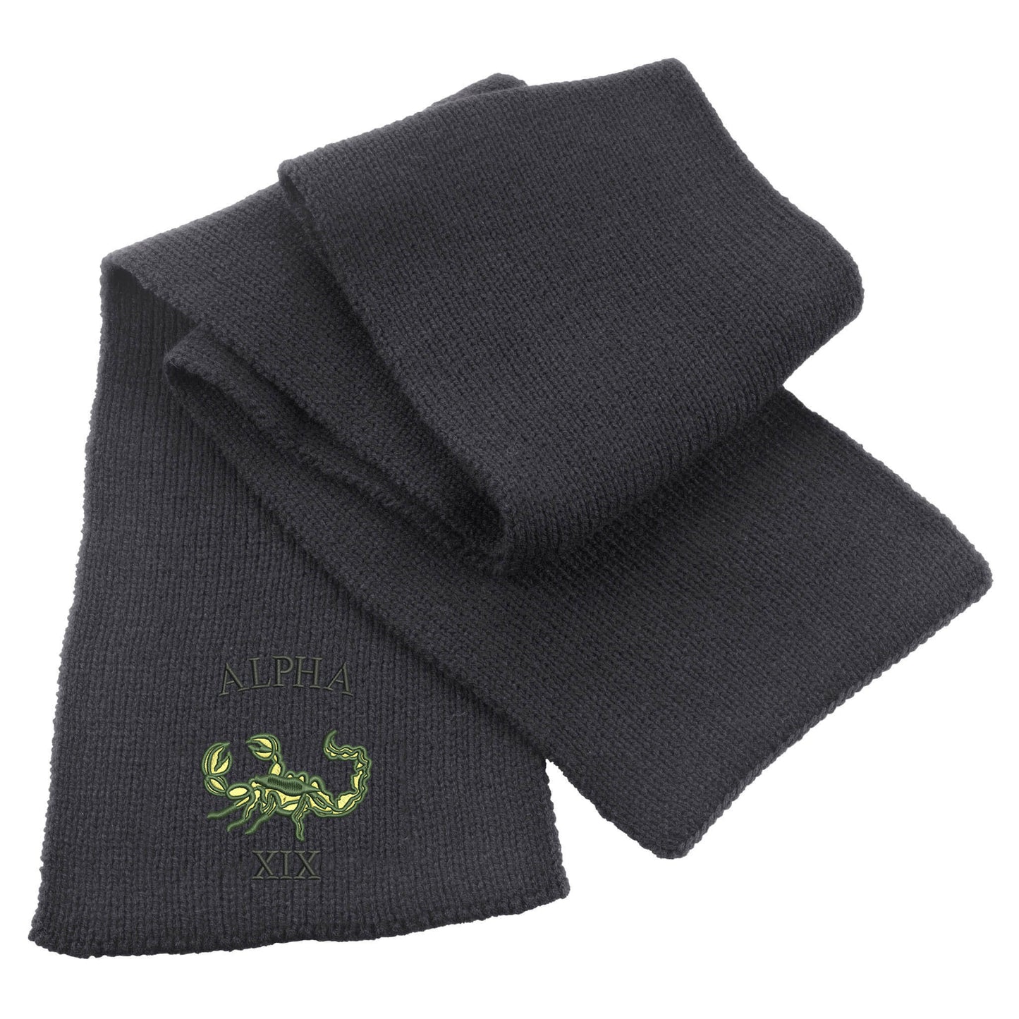 Green Howards Alpha Company Heavy Knit Scarf