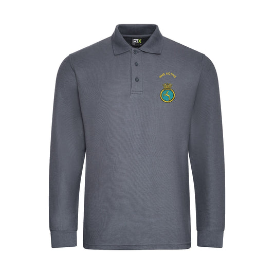 HMS Active Long Sleeve Polo Shirt