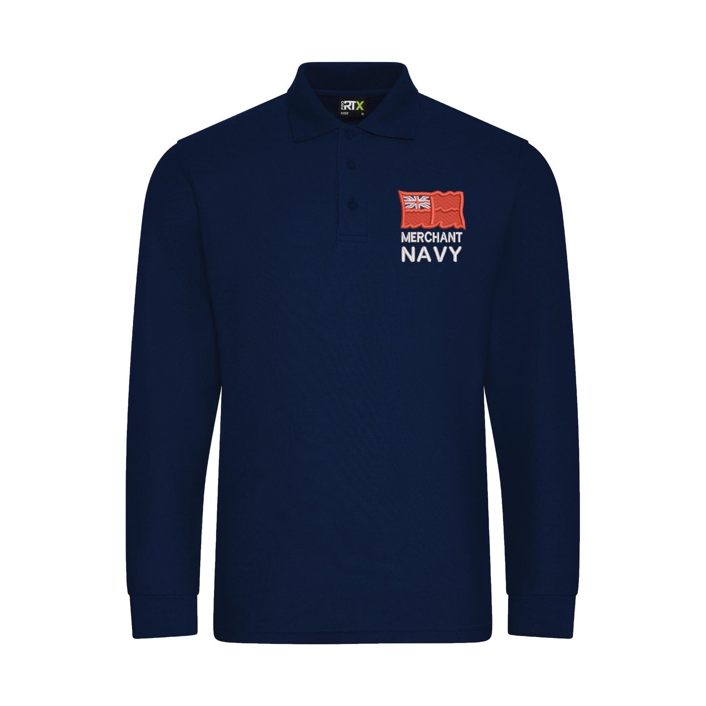 Merchant Navy Long Sleeve Polo Shirt