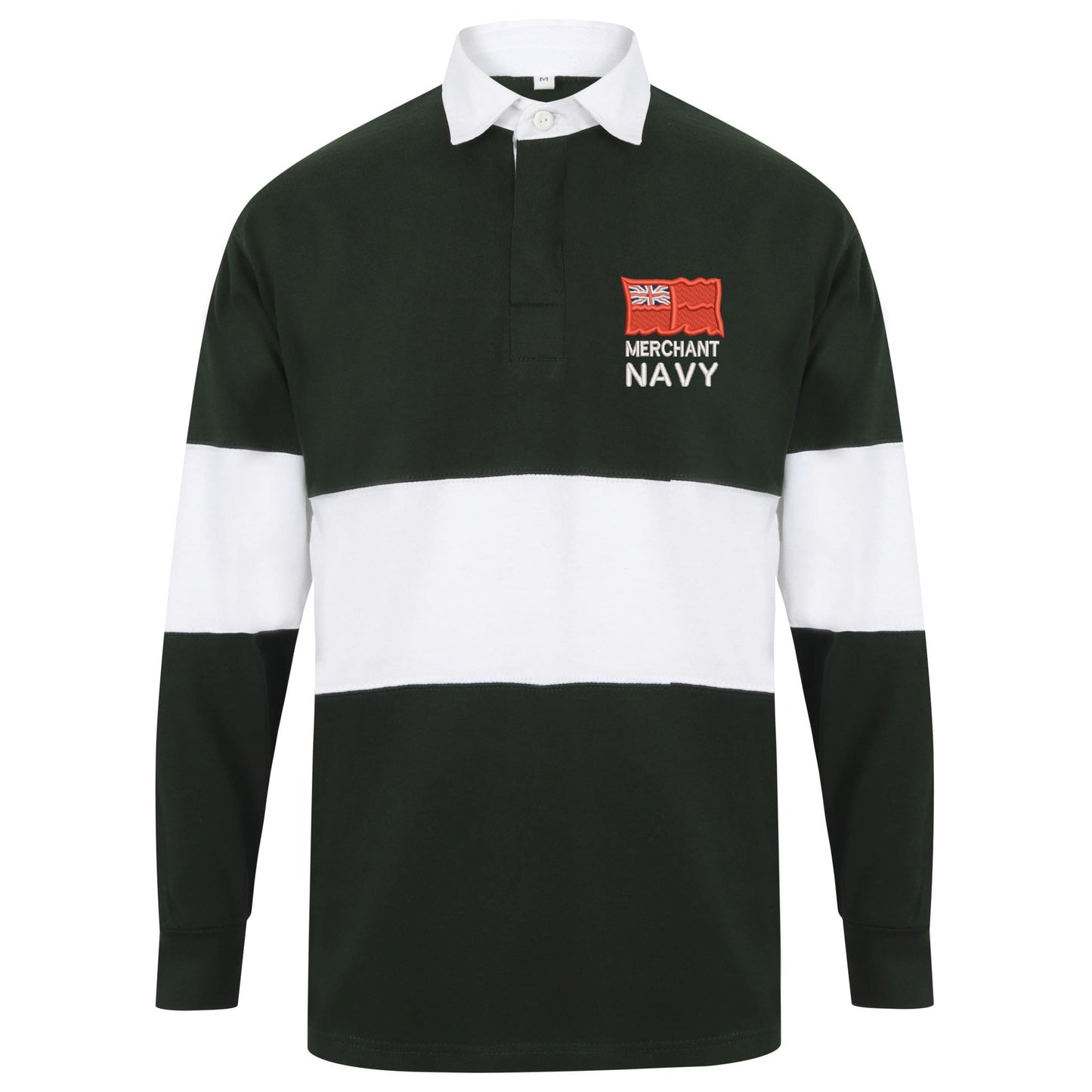 Merchant Navy Long Sleeve Panelled Rugby Shirt