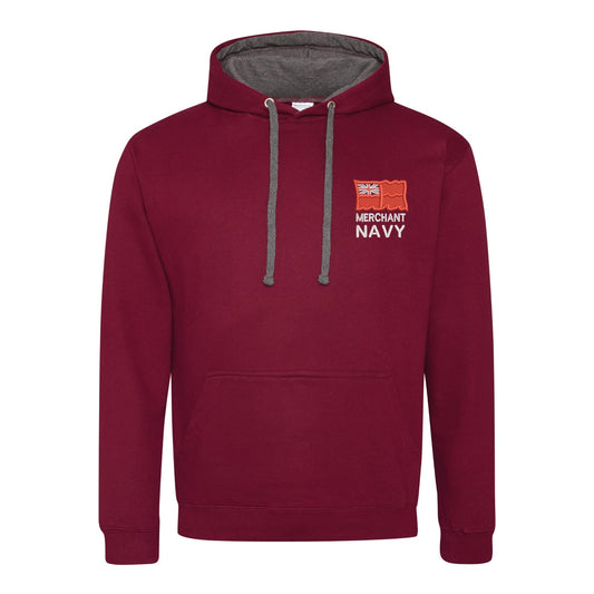 Merchant Navy Varsity Contrast Hoodie