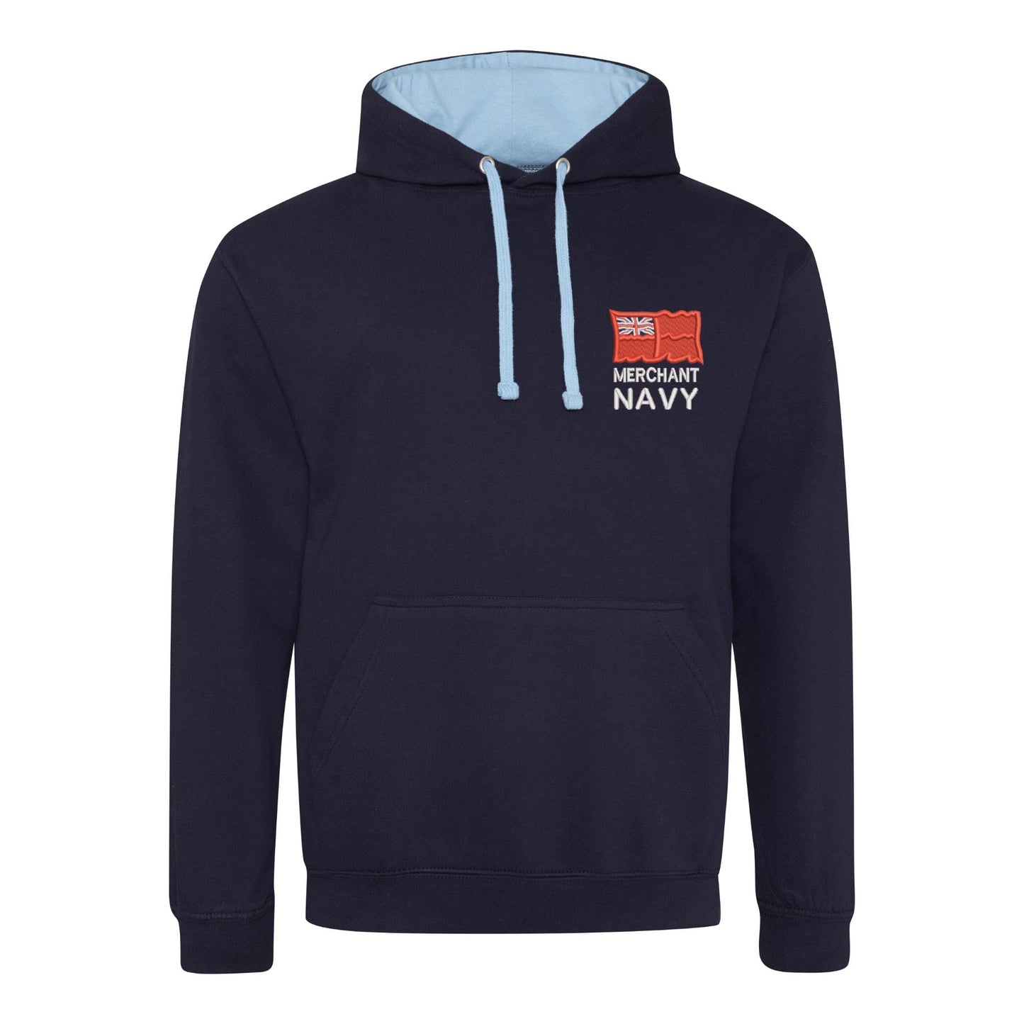Merchant Navy Varsity Contrast Hoodie