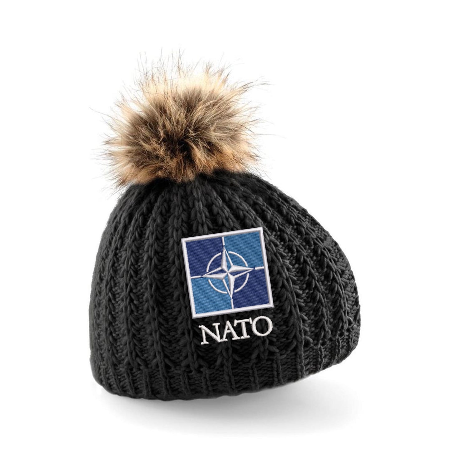 NATO Pom Pom Beanie Hat