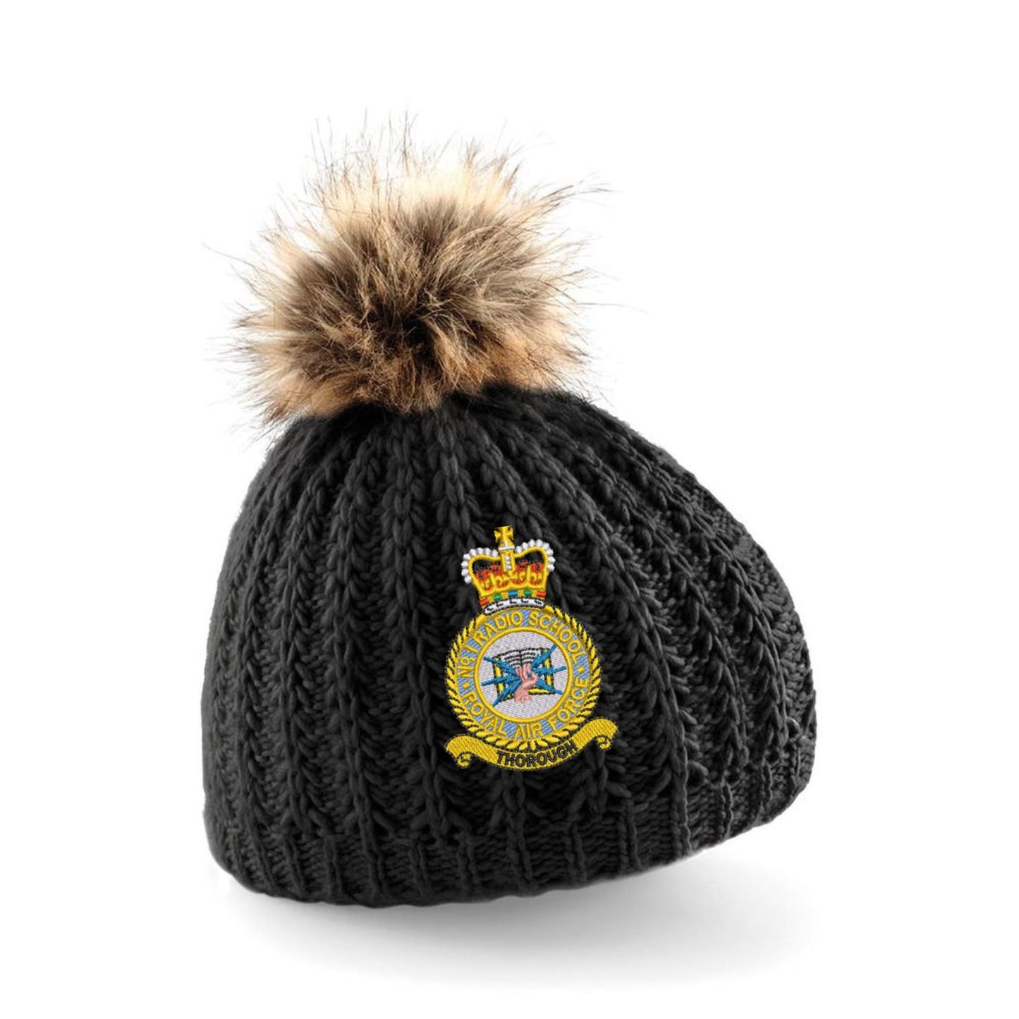 No 1 Radio School RAF Pom Pom Beanie Hat