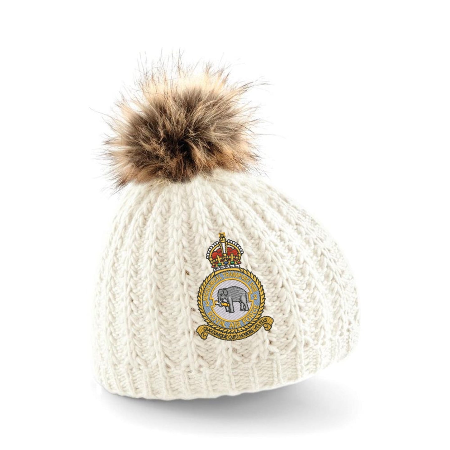 No 2 Mechanical Transport Squadron RAF Pom Pom Beanie Hat