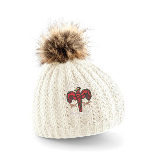 Petroleum Operator Pom Pom Beanie Hat