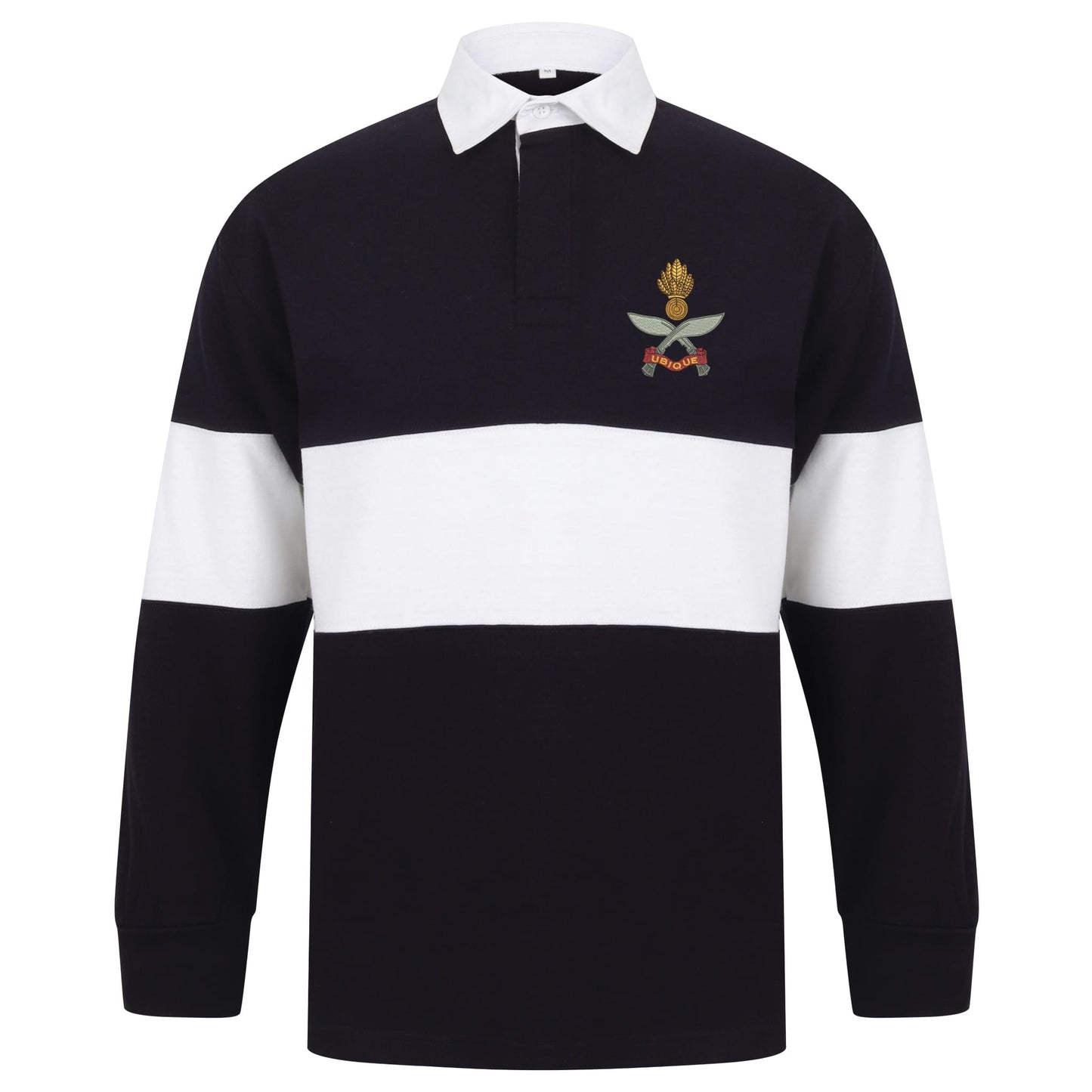 Queen's Gurkha Signals Long Sleeve Panelled Rugby Shirt