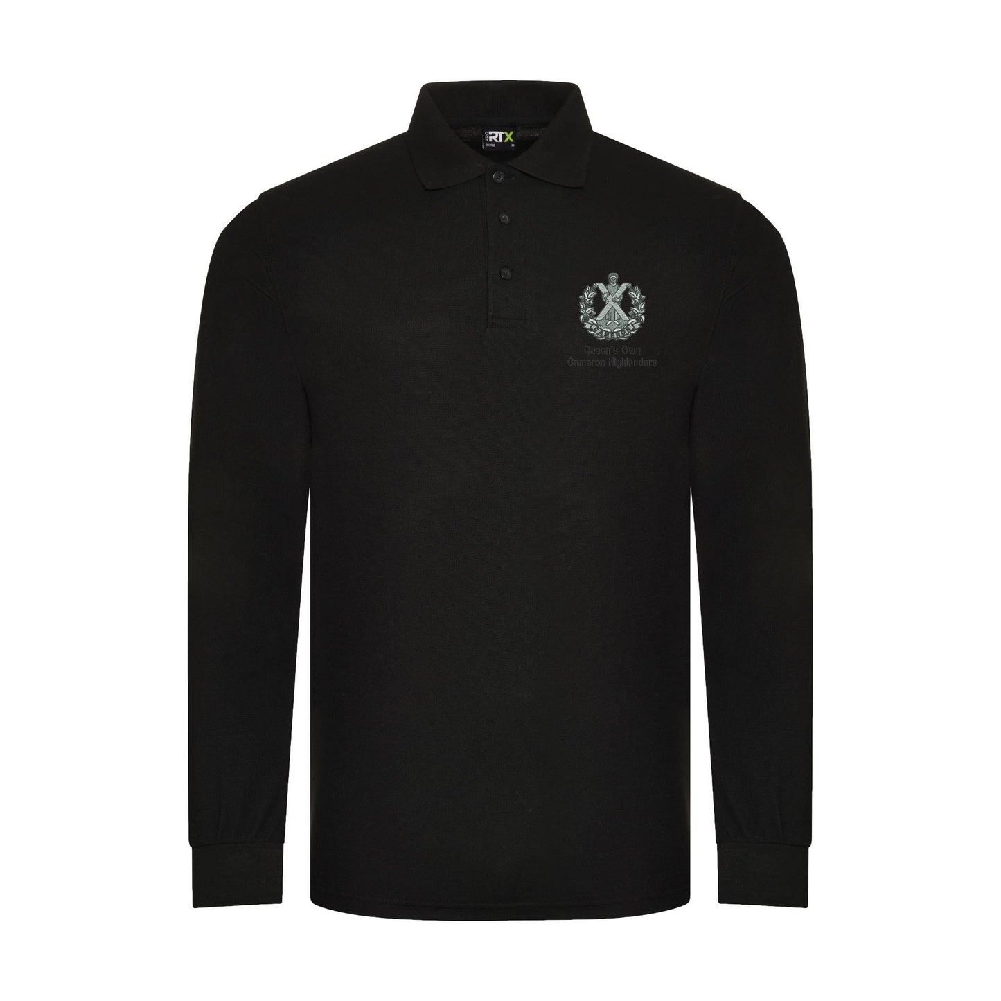 Queens Own Cameron Highlanders Long Sleeve Polo Shirt