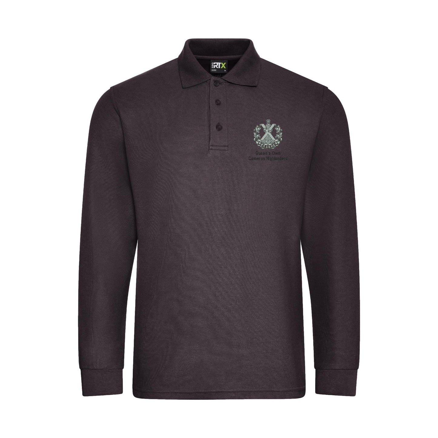 Queens Own Cameron Highlanders Long Sleeve Polo Shirt