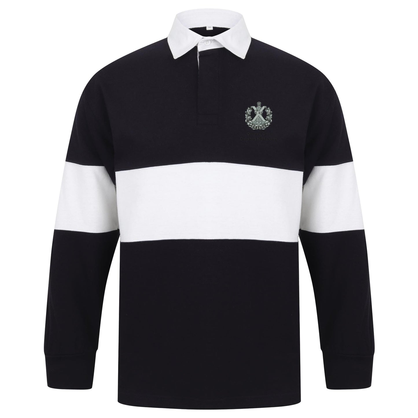 Queens Own Cameron Highlanders Long Sleeve Panelled Rugby Shirt