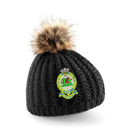 Queens Regiment Pom Pom Beanie Hat