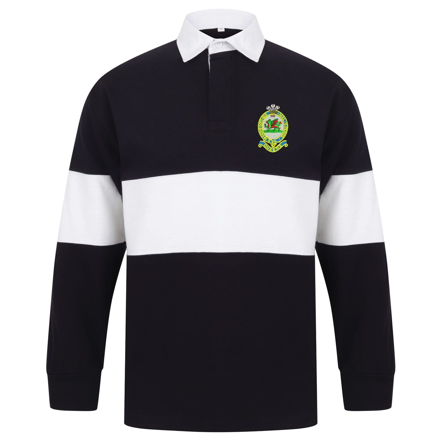 Queens Regiment Long Sleeve Panelled Rugby Shirt
