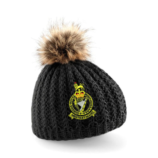 Queen's Royal Irish Hussars Pom Pom Beanie Hat