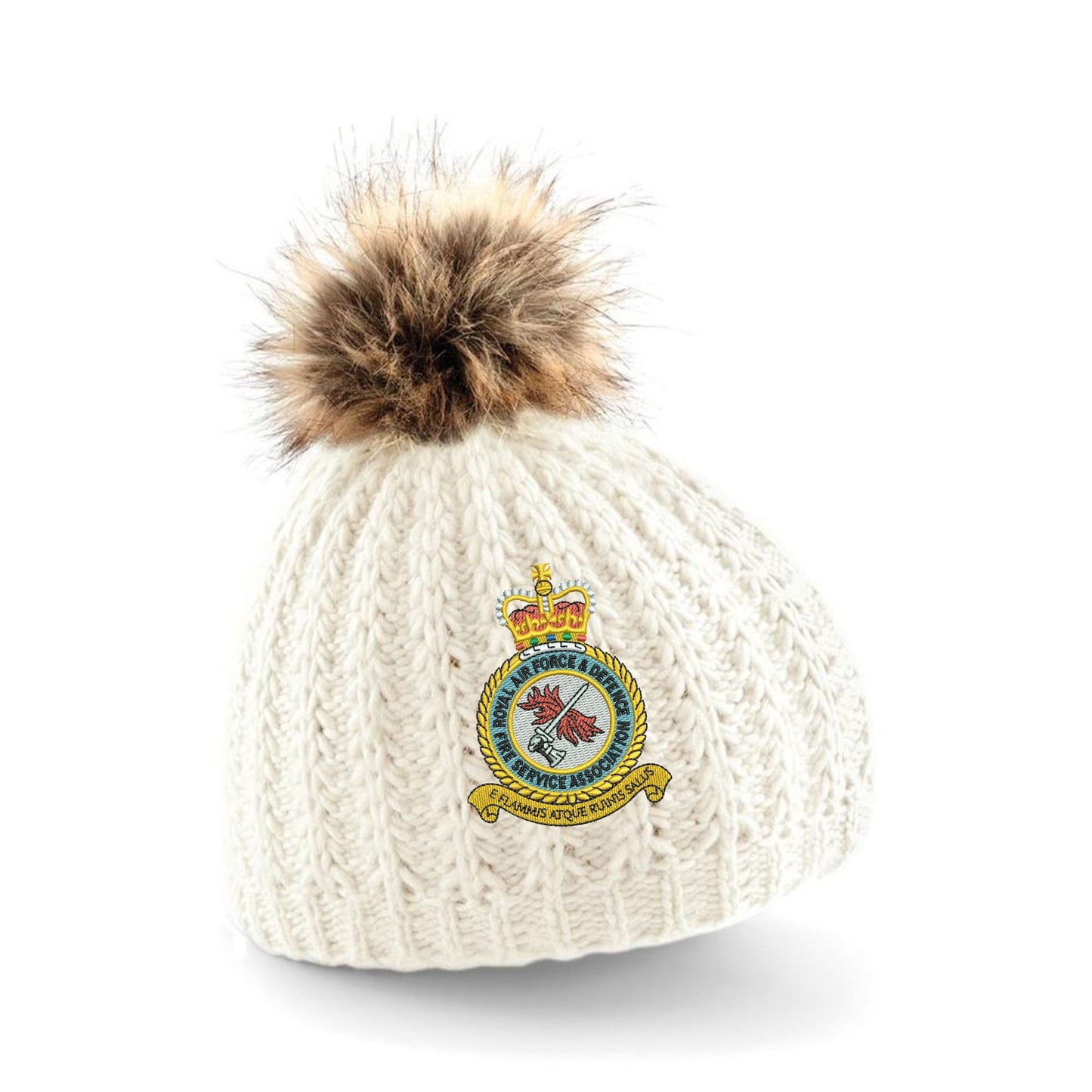 RAF and Defence Fire Service Association Pom Pom Beanie Hat