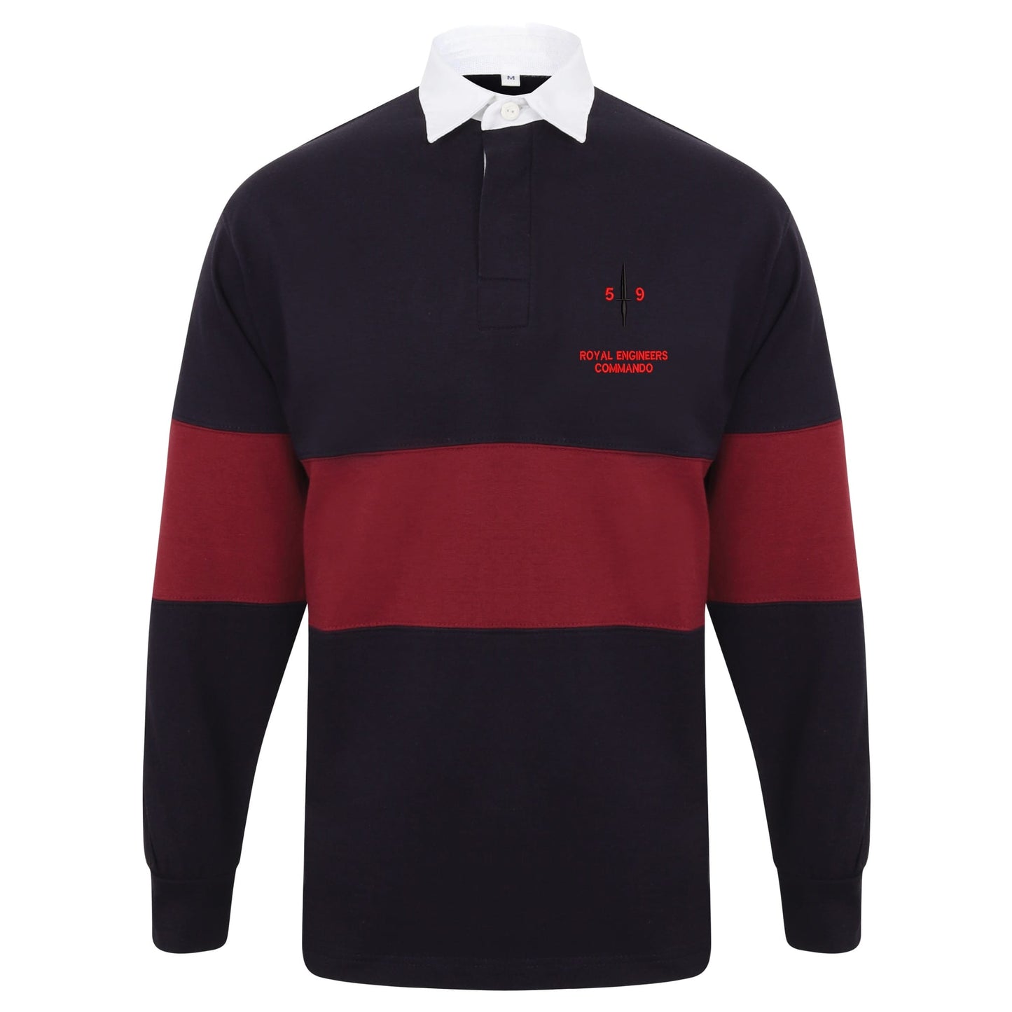 Royal Engineers 59 Commando Long Sleeve Panelled Rugby Shirt