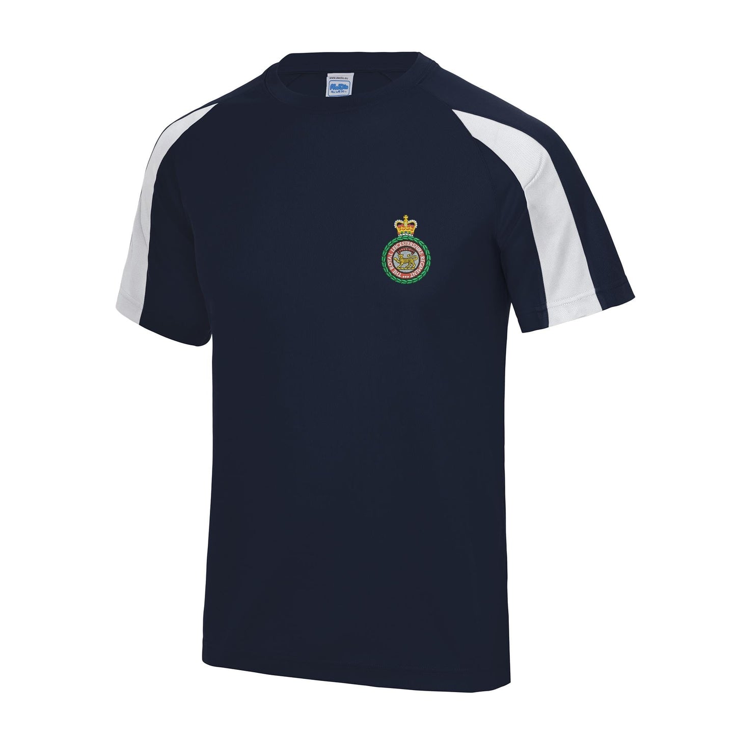 Royal Leicestershire Regiment - Wreath Contrast Polyester T-Shirt