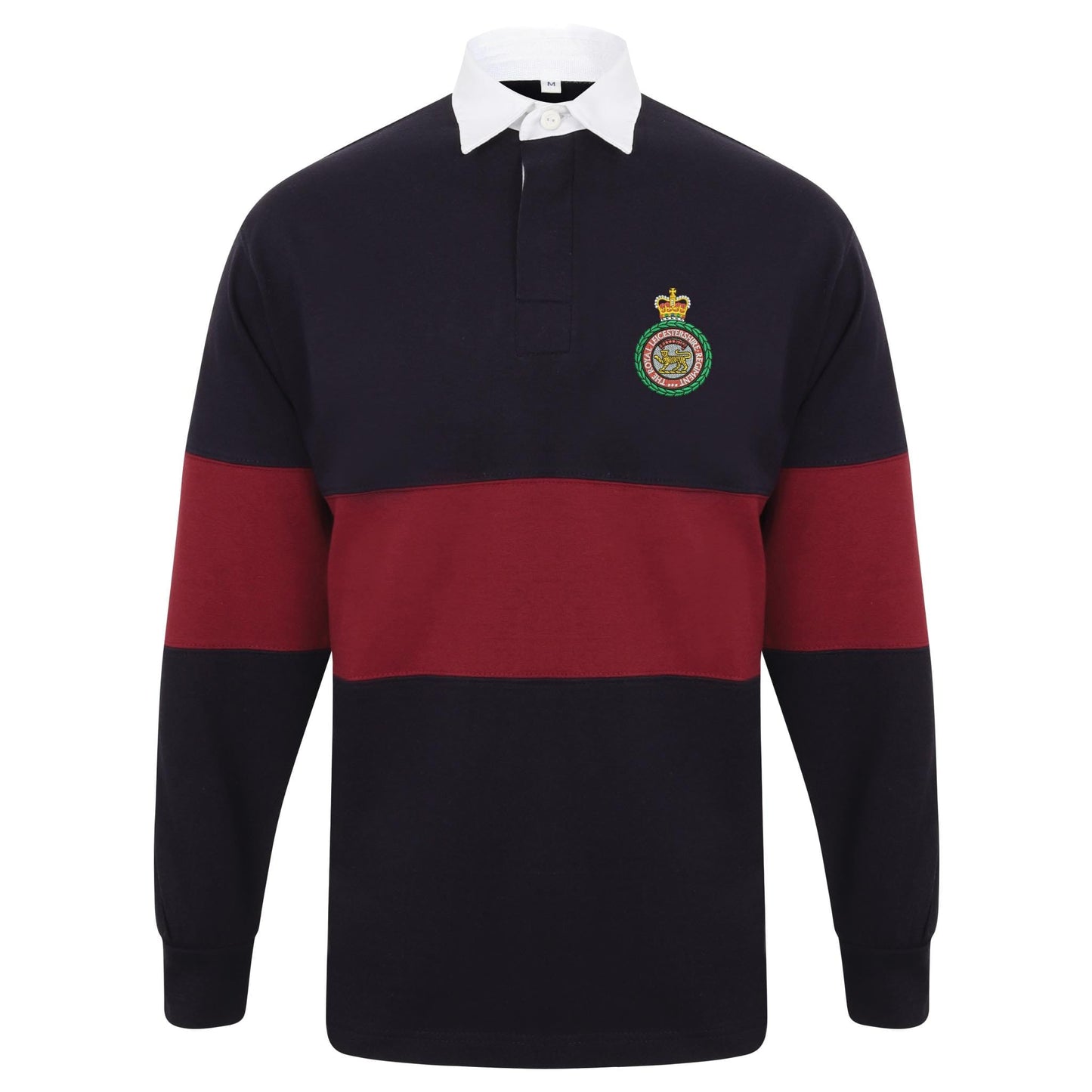 Royal Leicestershire Regiment - Wreath Long Sleeve Panelled Rugby Shirt