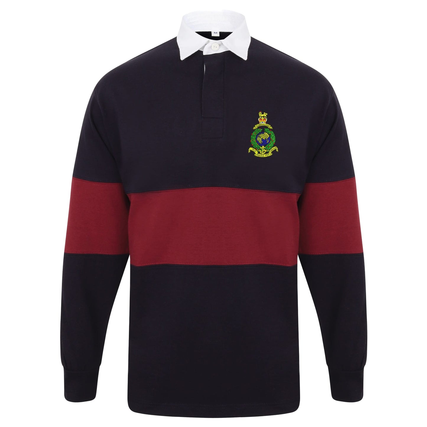 Royal Marines Long Sleeve Panelled Rugby Shirt