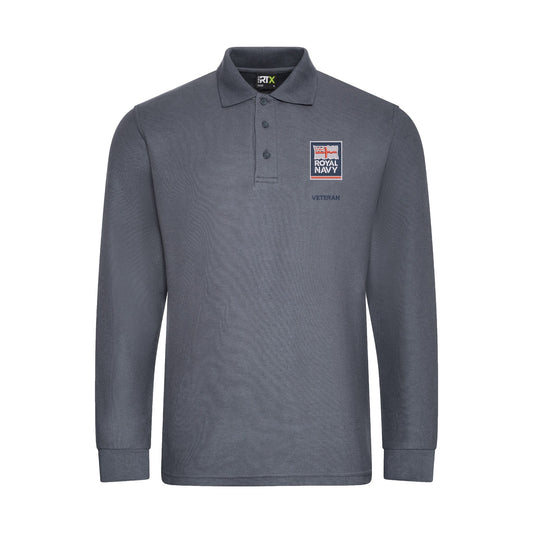 Royal Navy - Armed Forces Veteran Long Sleeve Polo Shirt