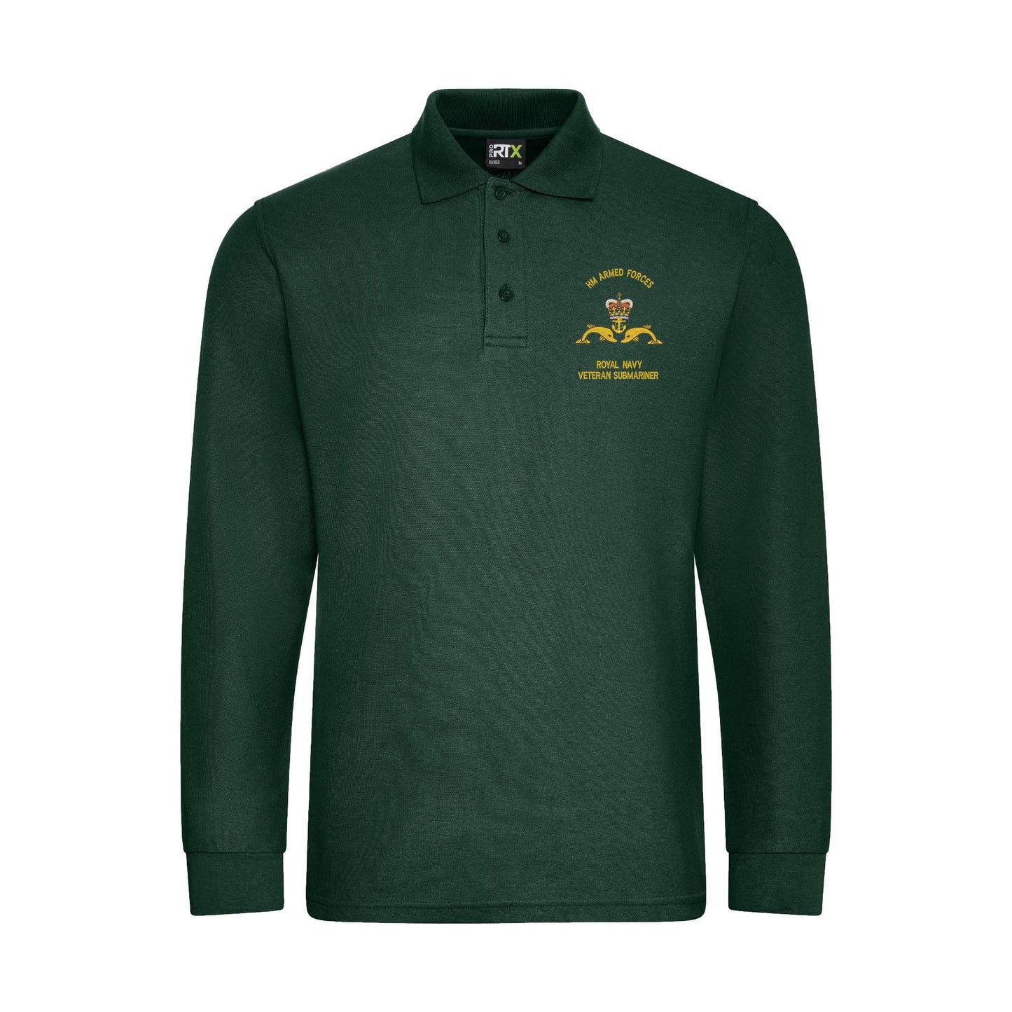 Royal Navy Veteran Submariner Long Sleeve Polo Shirt