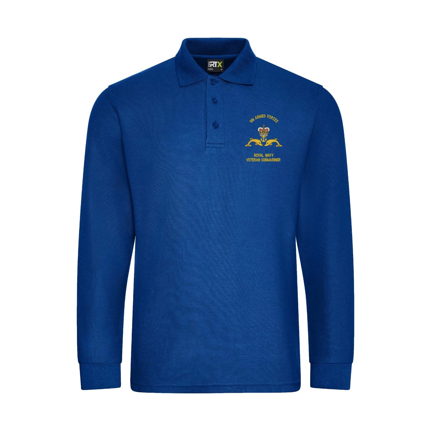 Royal Navy Veteran Submariner Long Sleeve Polo Shirt