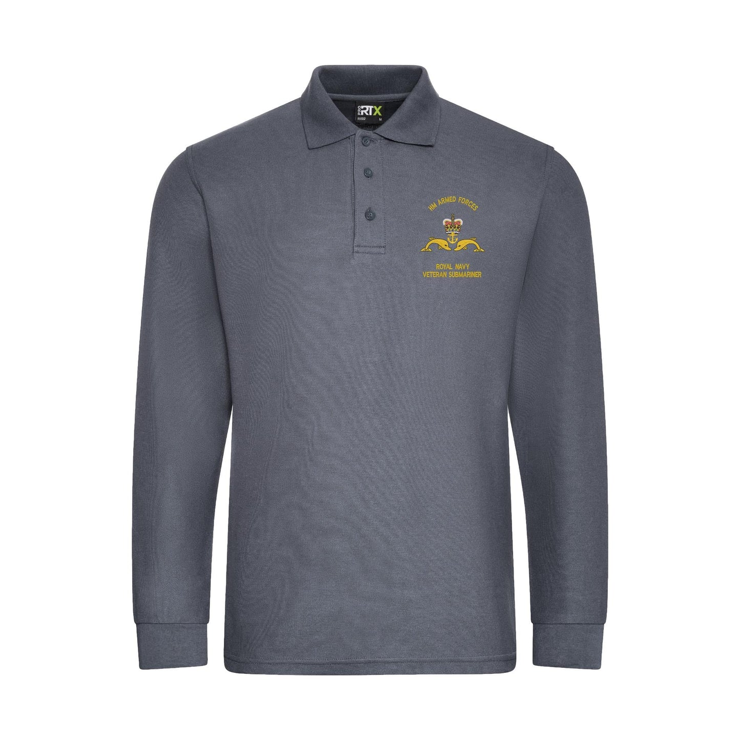Royal Navy Veteran Submariner Long Sleeve Polo Shirt