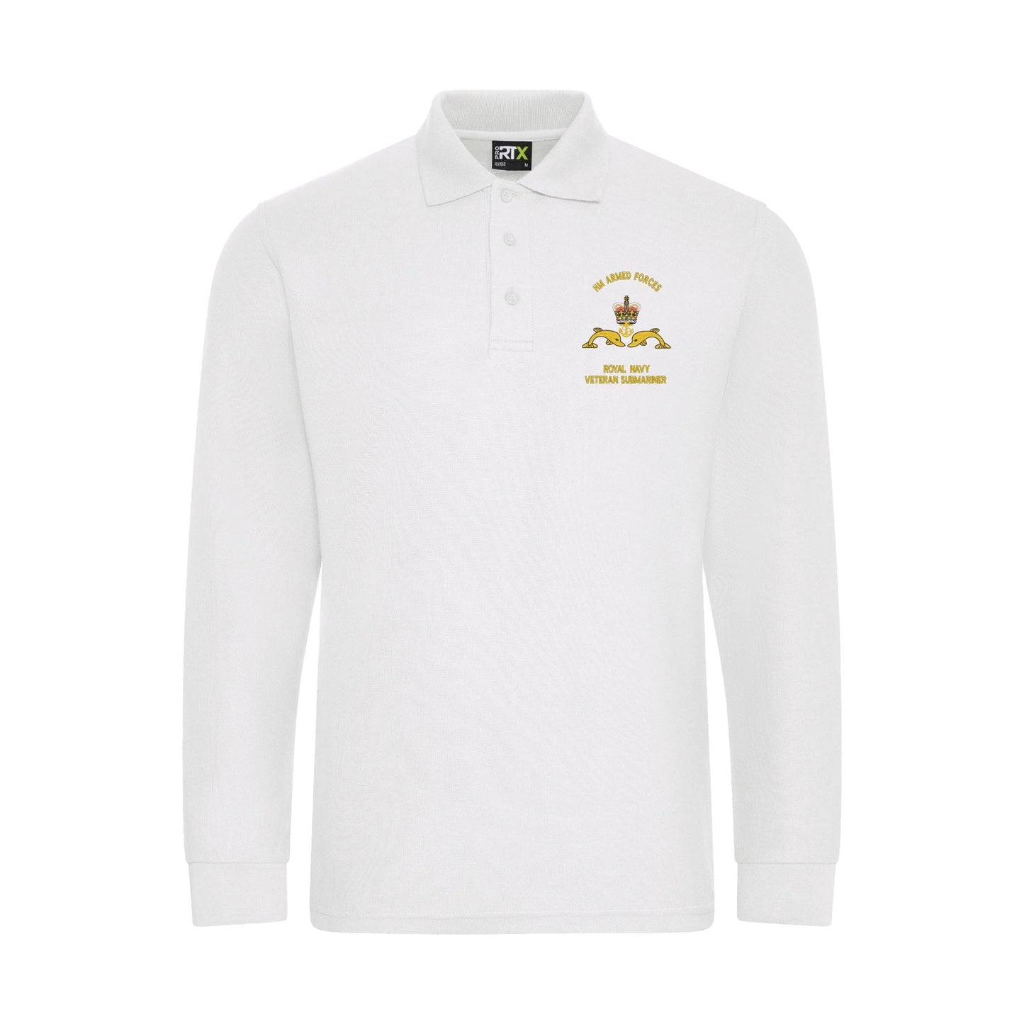 Royal Navy Veteran Submariner Long Sleeve Polo Shirt