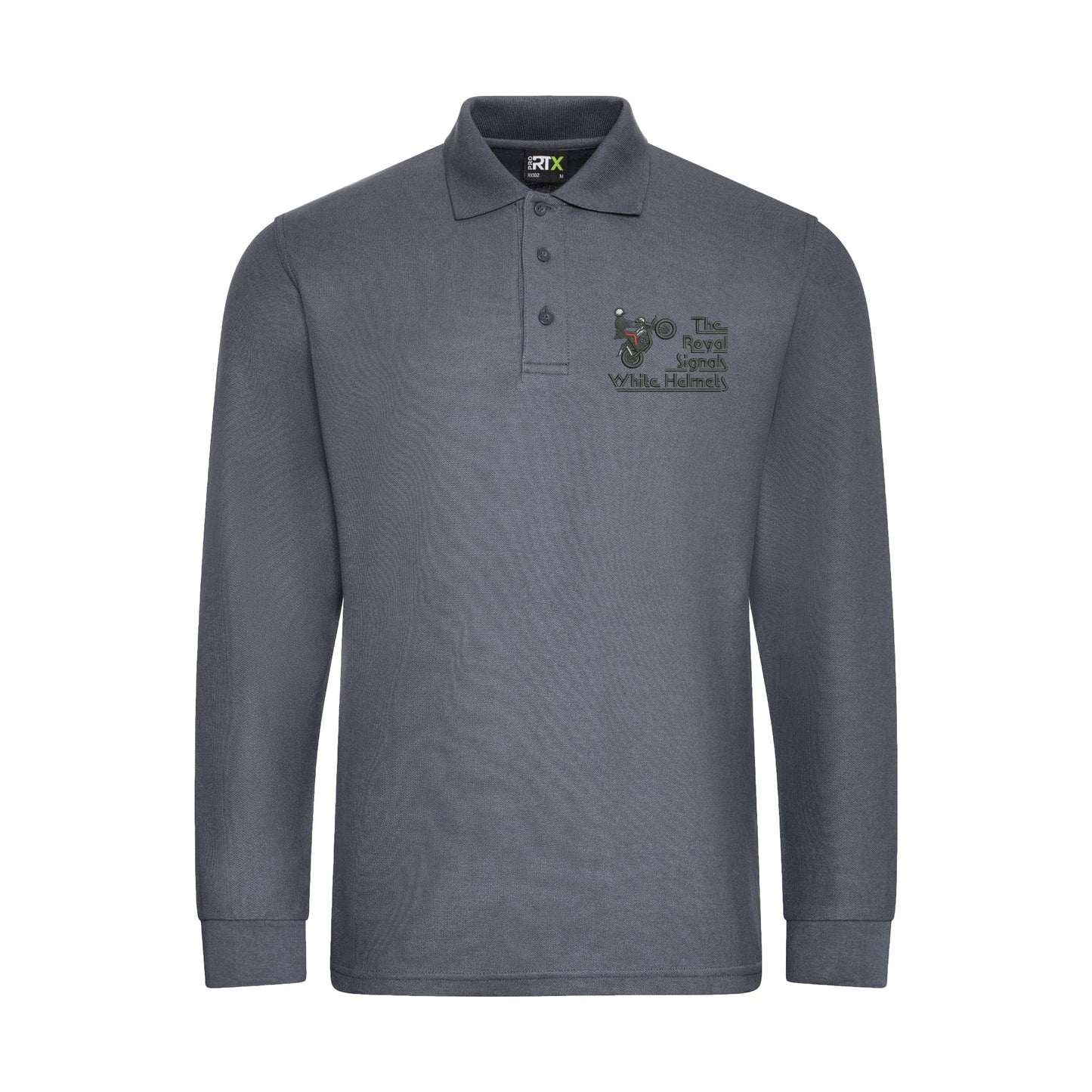 Royal Signals White Helmets Display Team Long Sleeve Polo Shirt