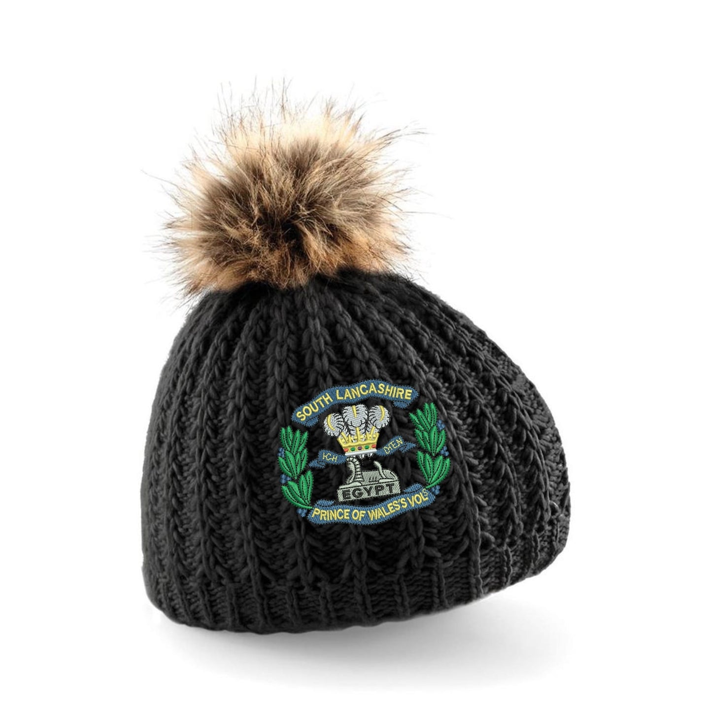 South Lancashire Regiment Pom Pom Beanie Hat