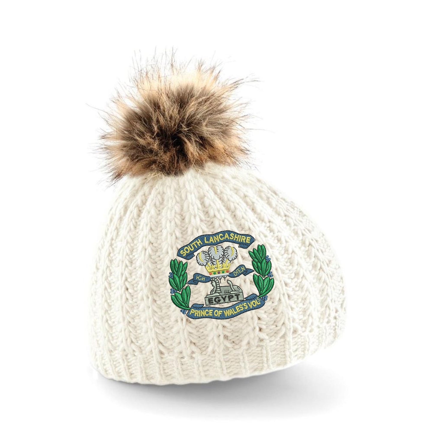 South Lancashire Regiment Pom Pom Beanie Hat