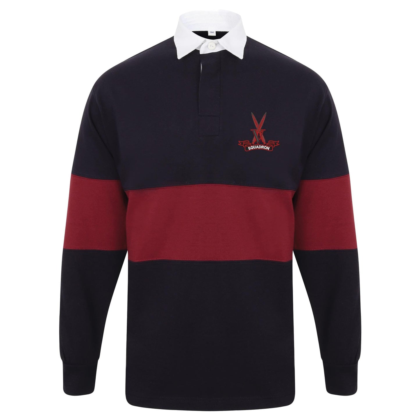 V Squadron Long Sleeve Panelled Rugby Shirt